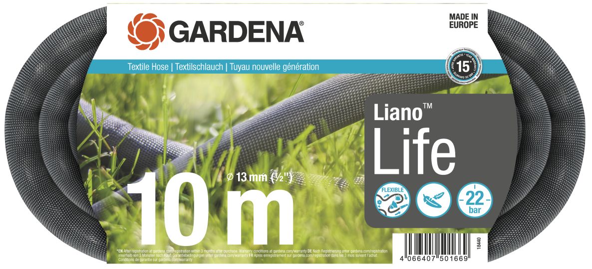 Gardena 18440-20 Liano Life Textielslang 10m