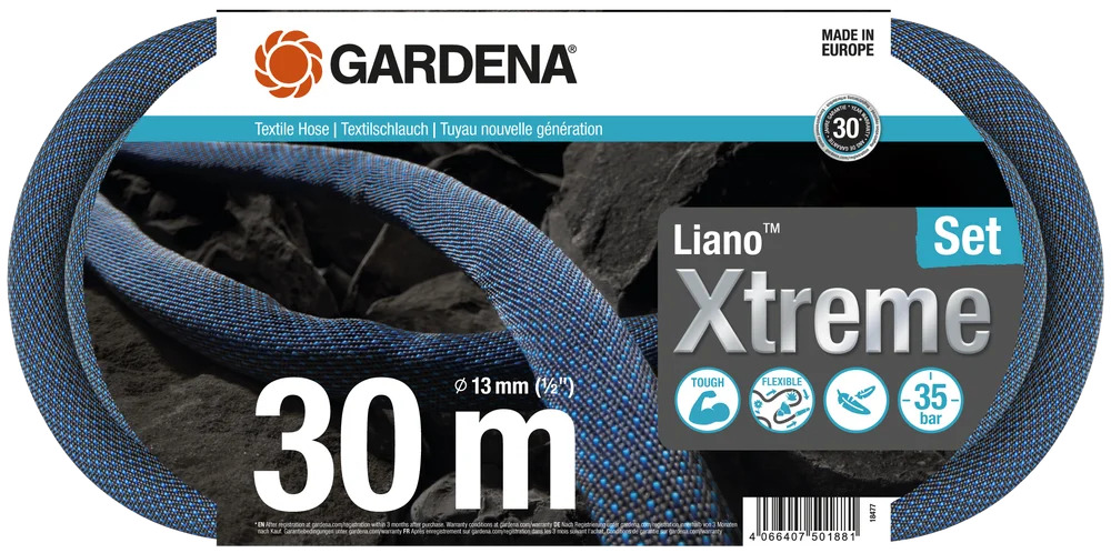 Gardena 18477-20 Textielslang Liano™ Xtreme 30m, Set