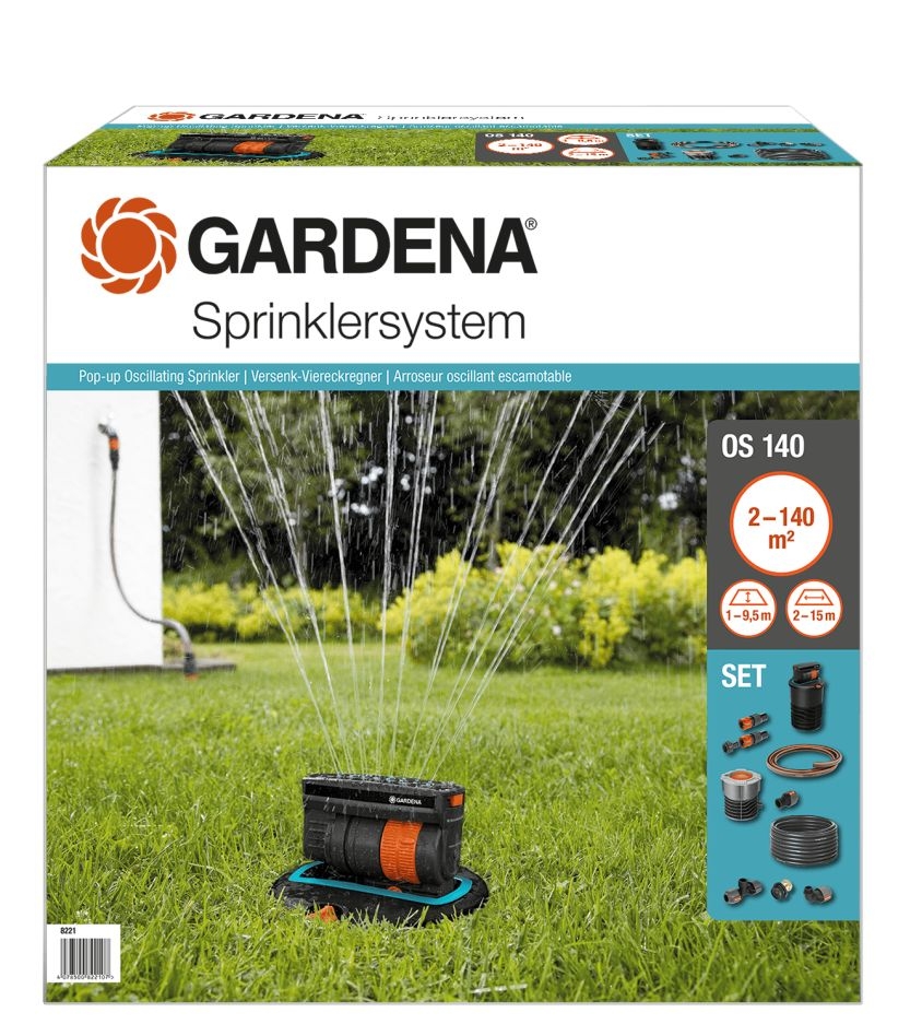 Gardena 08221-20 complete set met verzonken zwenksproeier OS 140