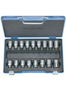 Gedore 6129520 ITX 19 TX-017 Dopsleutel-schroevendraaierset 1/2" TORX