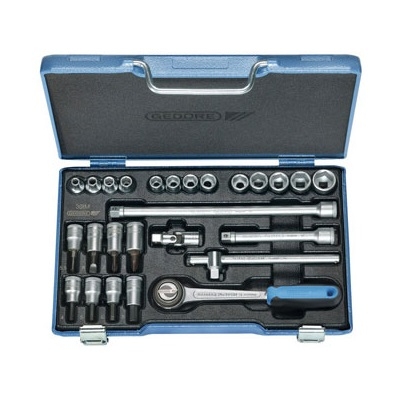 Gedore 6229740 30 IMU-10 Dopsleutelset 3/8" Metrisch 26-dlg 6-kant IN-IS-PH