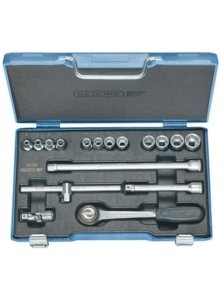 Gedore 6235710 30 GMU-10 Dopsleutelset 3/8" Metrisch 17-dlg 6-kant 6-19 mm