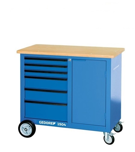 Gedore 1814923 1504 0810 Verrijdbare werkbank met 9 laden