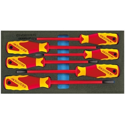 Gedore 2309173 1500 CT1-VDE VDE-Schroevendraaierset in CT module 6-Delig