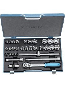 Gedore 2546043 D 19 XMAU-20 Dopsleutelset 1/2" 12-kant Metrisch/Inch 31-dlg