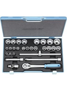 Gedore 2682869 19 VMU-10 Dopsleutelset 1/2" Metrisch 28-dlg 10-36 mm