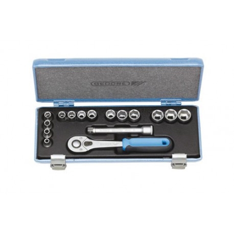 Gedore 2682893 D 30 JMU-10 Dopsleutelset 3/8" Metrisch 16-dlg UD 6-19 mm