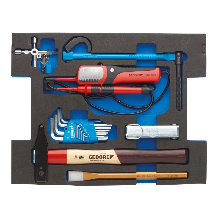 Gedore 2940604 1100 CT2-03 Gereedschaps assortiment voor Sanitair in 2/2 L-Boxx 23-Delig