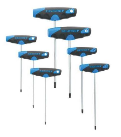 Gedore 3037401 2142 TX-007 Haakse Stiftsleutelset 7-Delig TORX