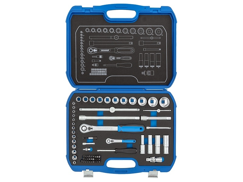 Gedore 3108902 19 BMC 20 Dopsleutelset 1/4" + 1/2" 69-Delig