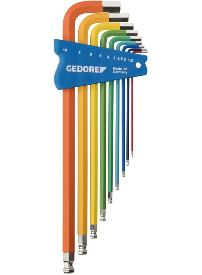 Gedore 3297470 H 42 CKEL-09 Stiftsleutelset Multicolor 9-delig