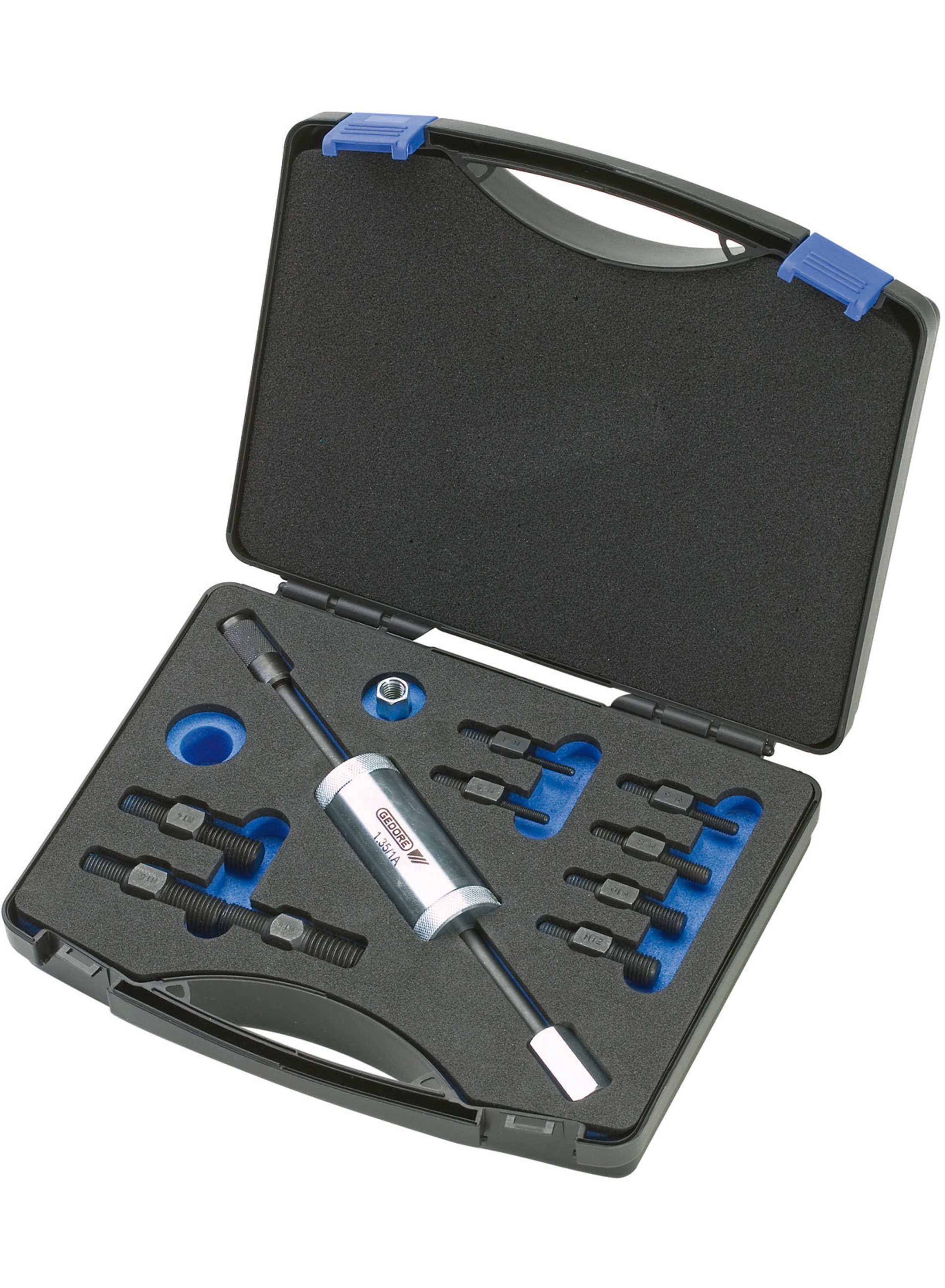 Gedore 1936557 1.81/K-12 Draadeind-Adapter-Set 11-delig