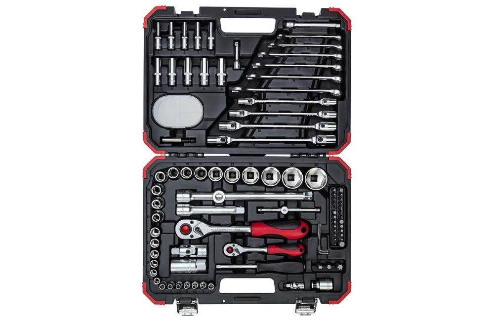 Gedore RED 3300062 R46003092 Dopsleutelset 1/4" + 1/2" Metrisch 92-Delig