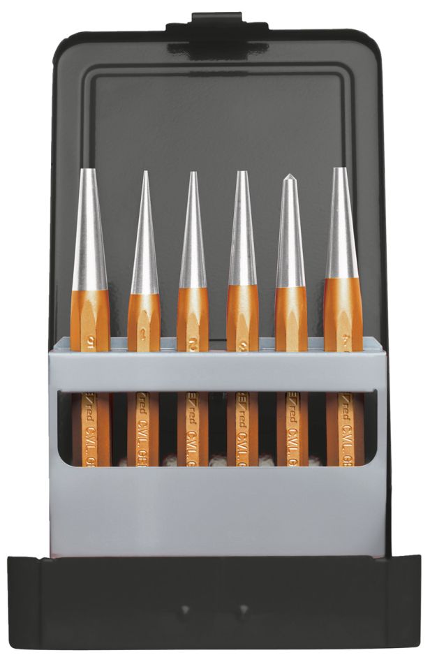 Gedore RED 3300825 R90100006 Pendrijverset Ø 1-10 mm + centerpons 6-delig