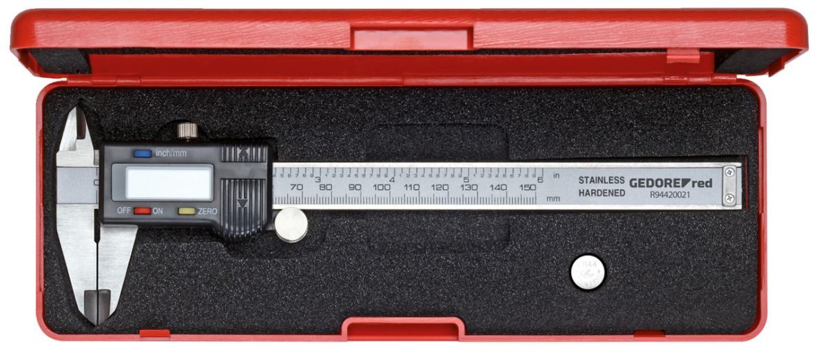 Gedore RED 3301430 R94420021 Schuifmaat digitaal W 153 mm mm/inch