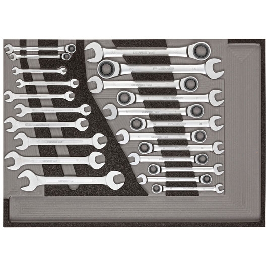 Gedore RED 3301687 R22350006 Ringratel en Steeksleutelset 22-Delig
