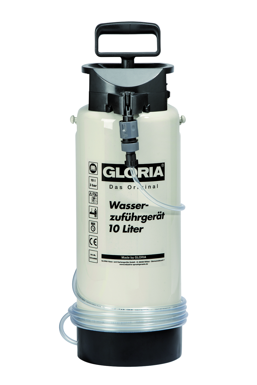 Gloria 001215.0000 Type 10 Watertoevoerapparaat 10L kunststof tank incl. 4 m slang