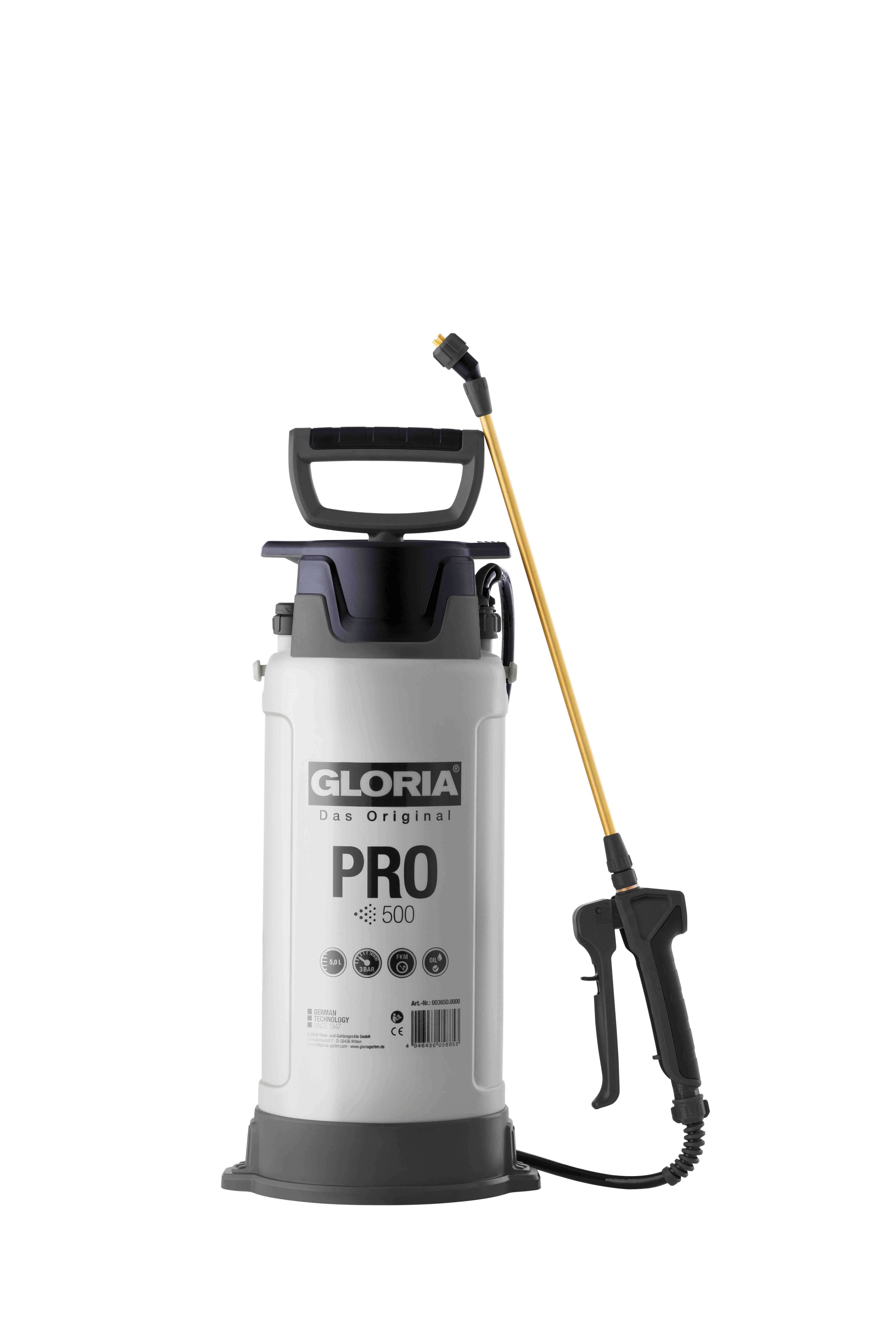 Gloria 003650.0000 Pro 500 Drukspuit 5l Viton afdichtingen vlakke nevel 80°