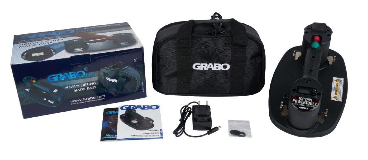 Grabo 11000 Pro Accu Vacuümheffer 14.8V 2.6Ah accu en lader in tas