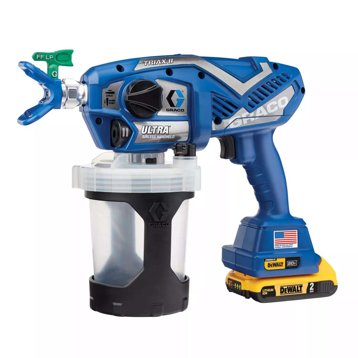 Graco 04.17M366 Ultra Airless Handheld Accu Verfspuit 2x 18V 2.0Ah accu's en lader in draagtas