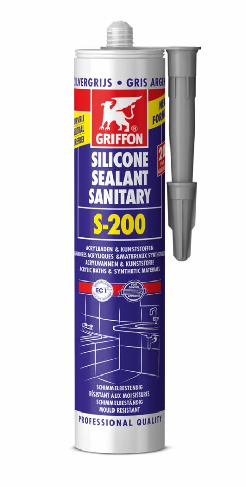 Griffon 6315513 Silicone Sanitaire S-200 300 ml zilvergrijs