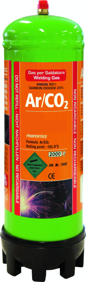 Gys 5193043664 Wegwerp Gasfles Argon/CO2 1,8L
