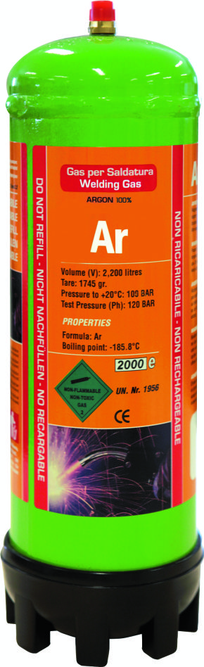 Gys 5193043688 Wegwerp Gasfles 100% Argon 2,2L
