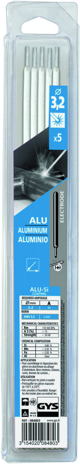 Gys 5193084803 Elektrodes aluminium Ø3,2 x 350 mm (5 stuks)