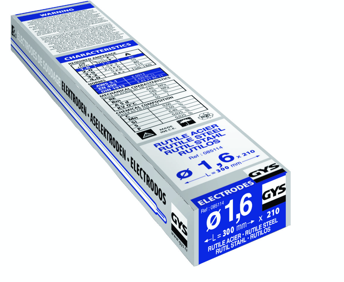 Gys 5193085114 Elektrodes staal Ø1,6 x 300 mm 210 stuks