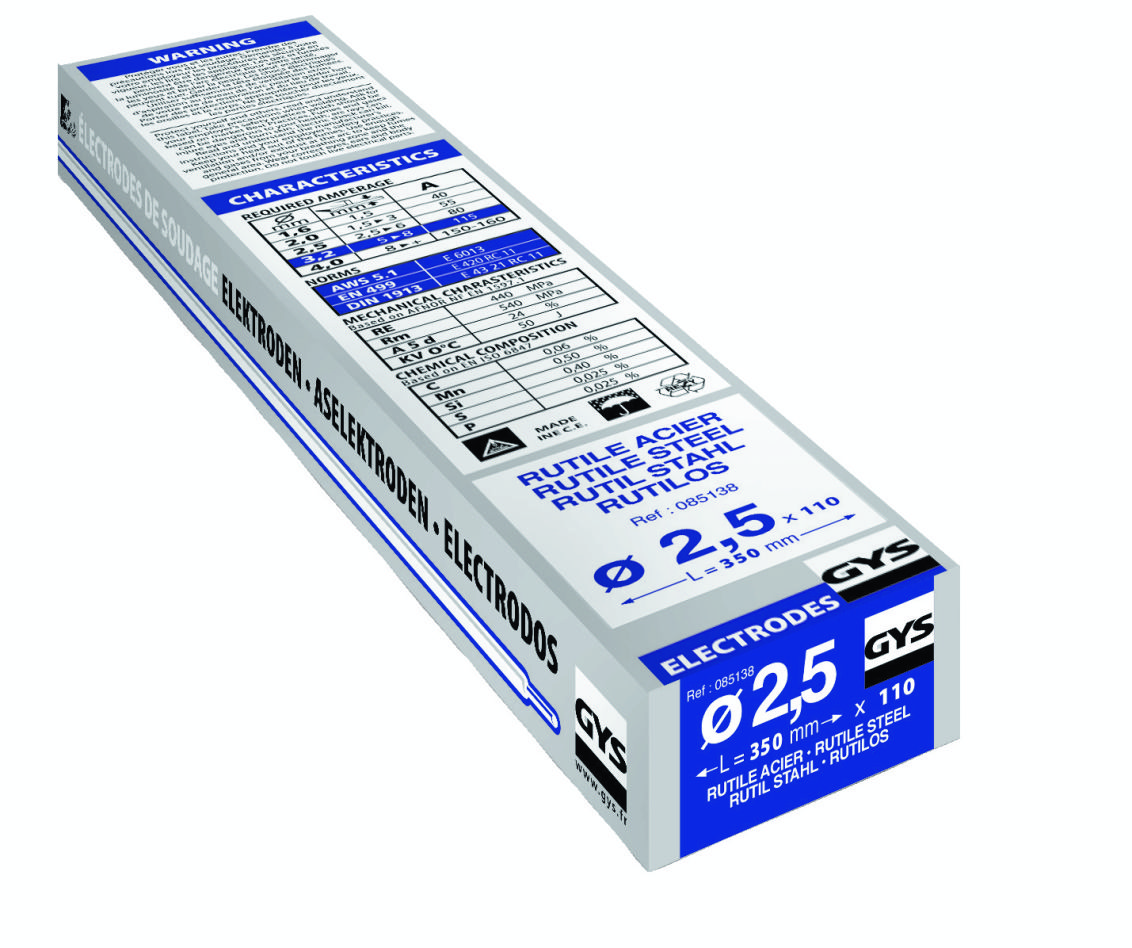 Gys 5193085138 Elektrodes staal Ø2,5 x 350 mm 110 stuks