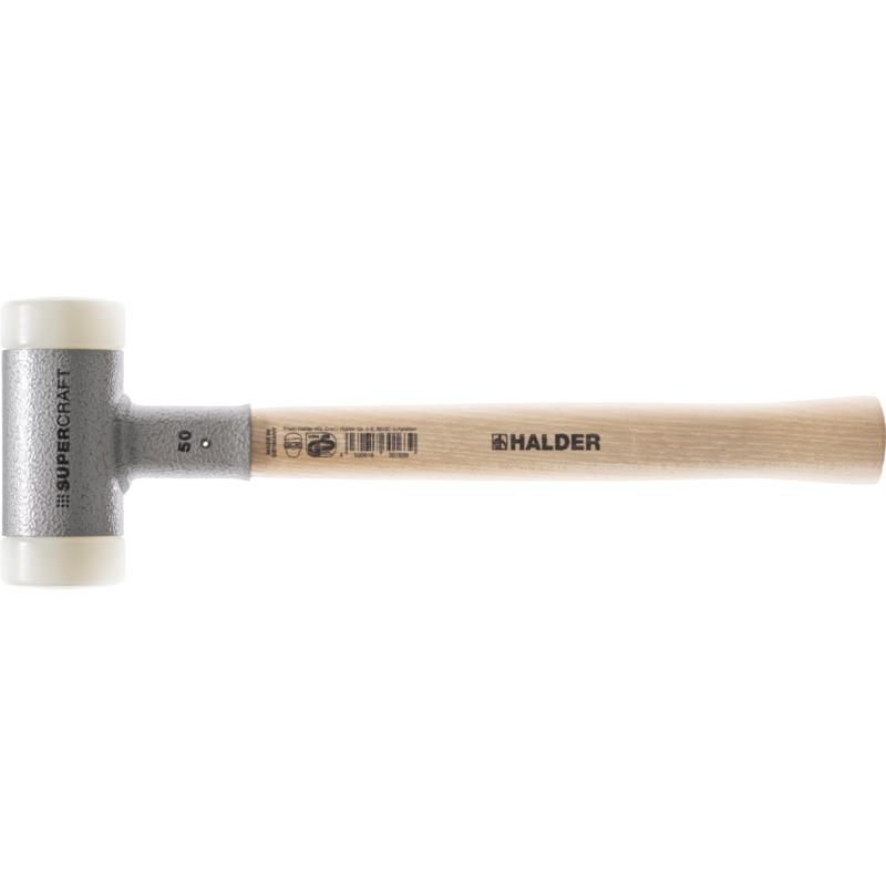 Halder 3366.050 3366050 Hamer terugslagvrij, hickory. Nylon 50 mm