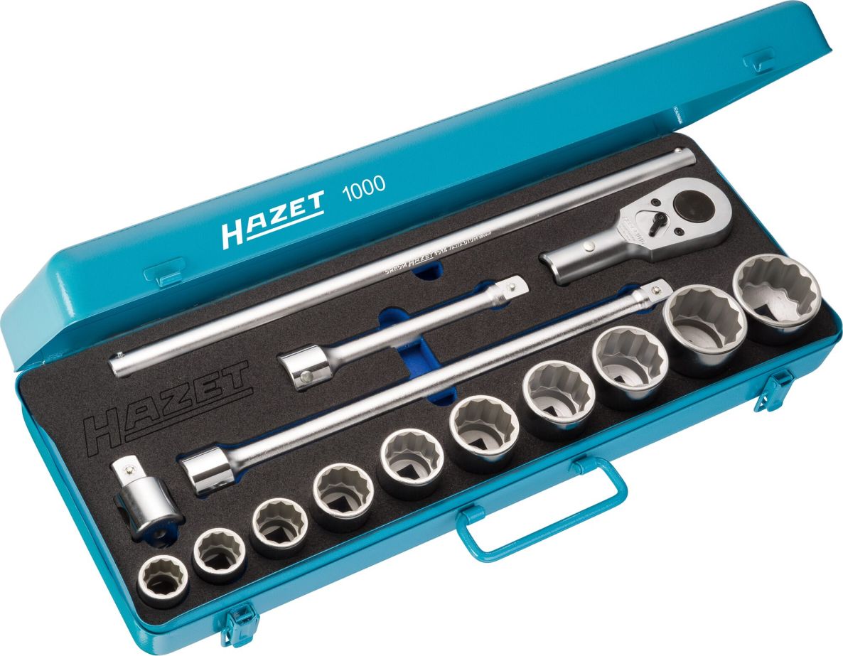Hazet 1000Z Dopsleutelset 3/4" vierkant hol Buitenprofiel twaalfkant 15-delig