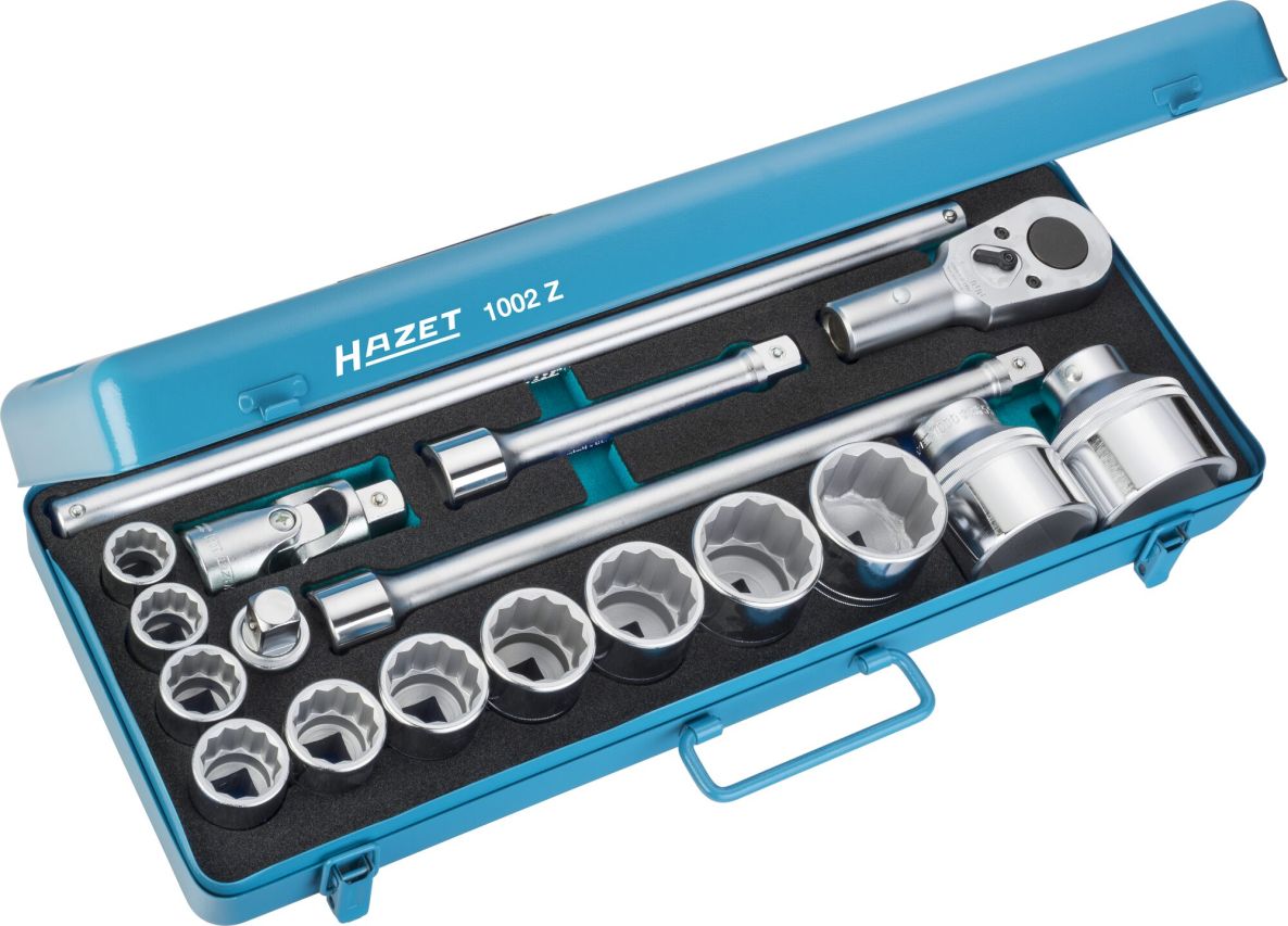Hazet 1002Z Dopsleutelset 3/4" vierkant hol Buiten-tractieprofiel zeskant 18-delig