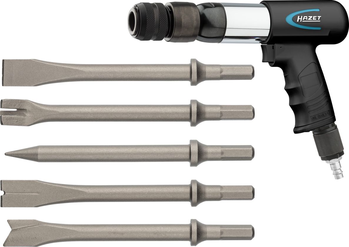 Hazet 9035H/6 Pneumatische Beitelhamer-set 6-delig