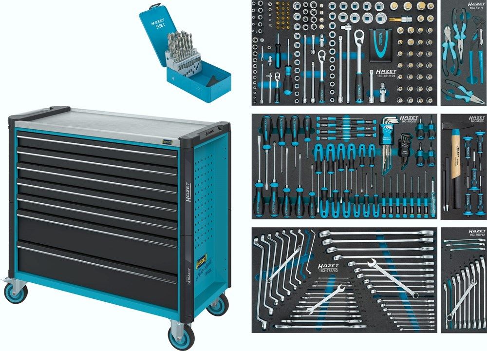 Hazet 179NXXL-7/340 Gereedschapswagen gevuld | 340-delig