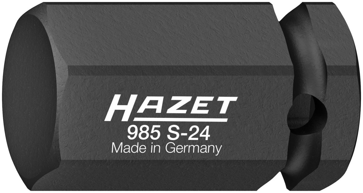 Hazet 985S-24 Krachtdopsleutelbit 1/2" vierkant hol, 24 mm buitenzeskant Binnenzeskantprofiel SW 24 mm