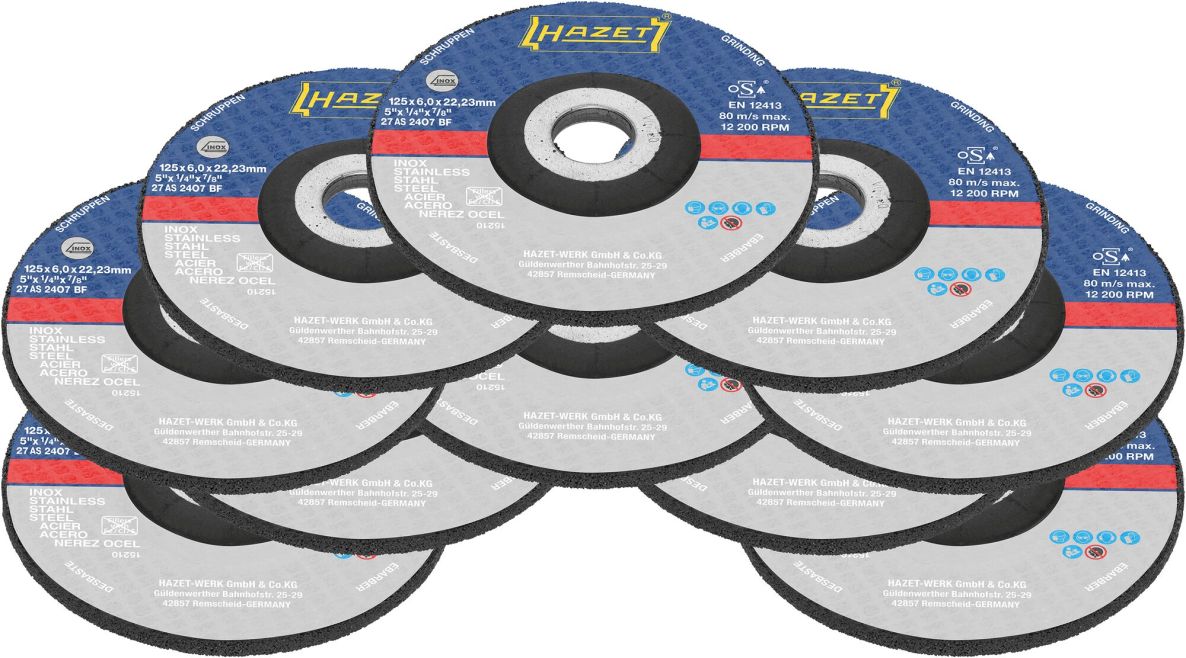 Hazet 9233-011/10 Afbraamschijvenset 125 x 6 x 22,23 mm 10-delig