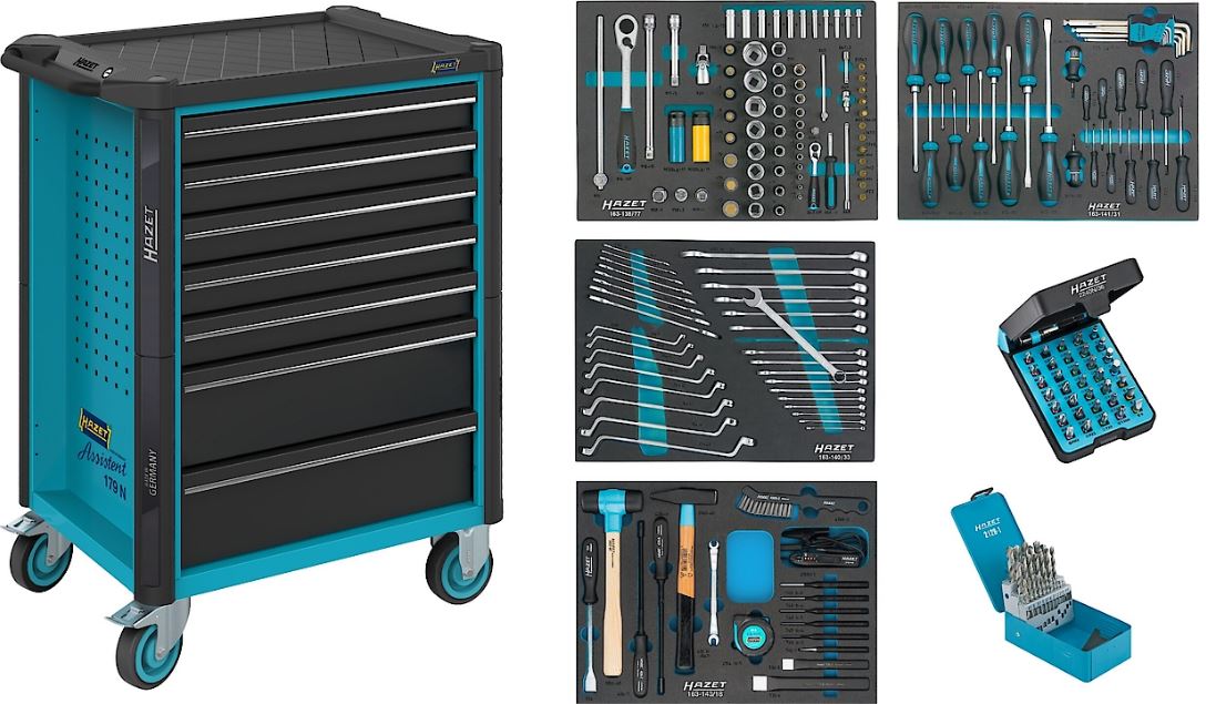 Hazet 179N-7/220 Gereedschapswagen gevuld | 220-delig