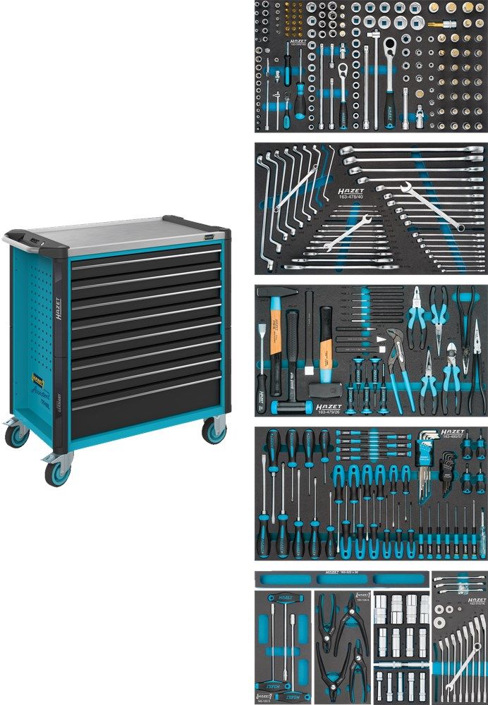 Hazet 179NXL-8/321 Gereedschapswagen gevuld | 321-delig