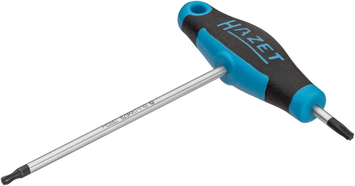 Hazet 829KKT-T10 Schroevendraaier met T-greep Binnen-TORX®-profiel SW T10
