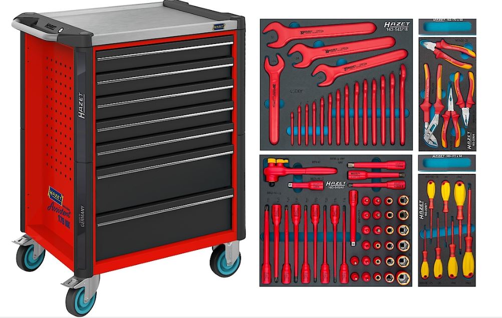 Hazet 179NX-7/70KV Gereedschapswagen gevuld VDE 70-delig