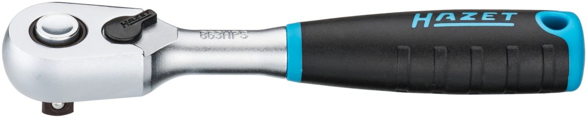 Hazet 863HPS HiPer fijnvertande omschakelratel veiligheidsvergrendeling 1/4" vierkant massief lengte 116 mm
