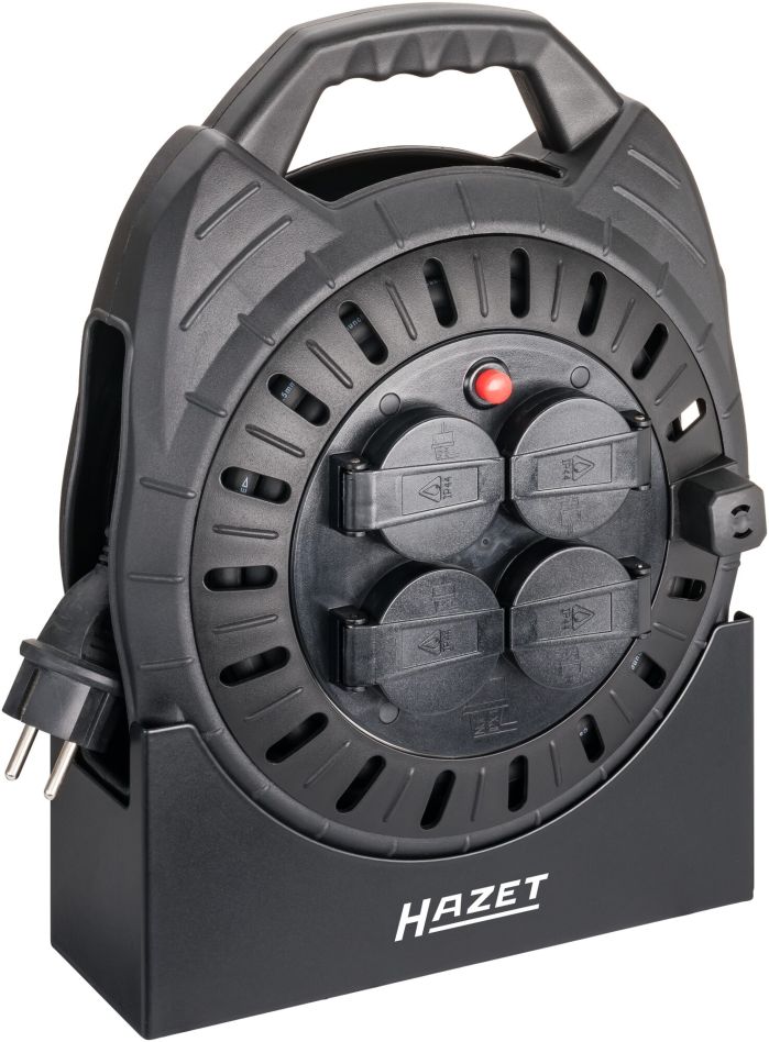 Hazet 161N-3D/2 Kabelhaspel H07RN-F 3G1,5 230V 10m 4 contactdozen met houder