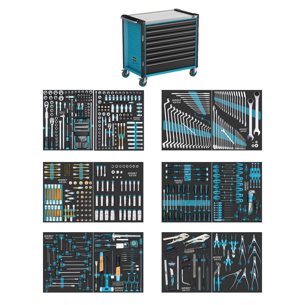 Hazet 179NXXL-8D/619 Gereedschapswagen gevuld 619-delig