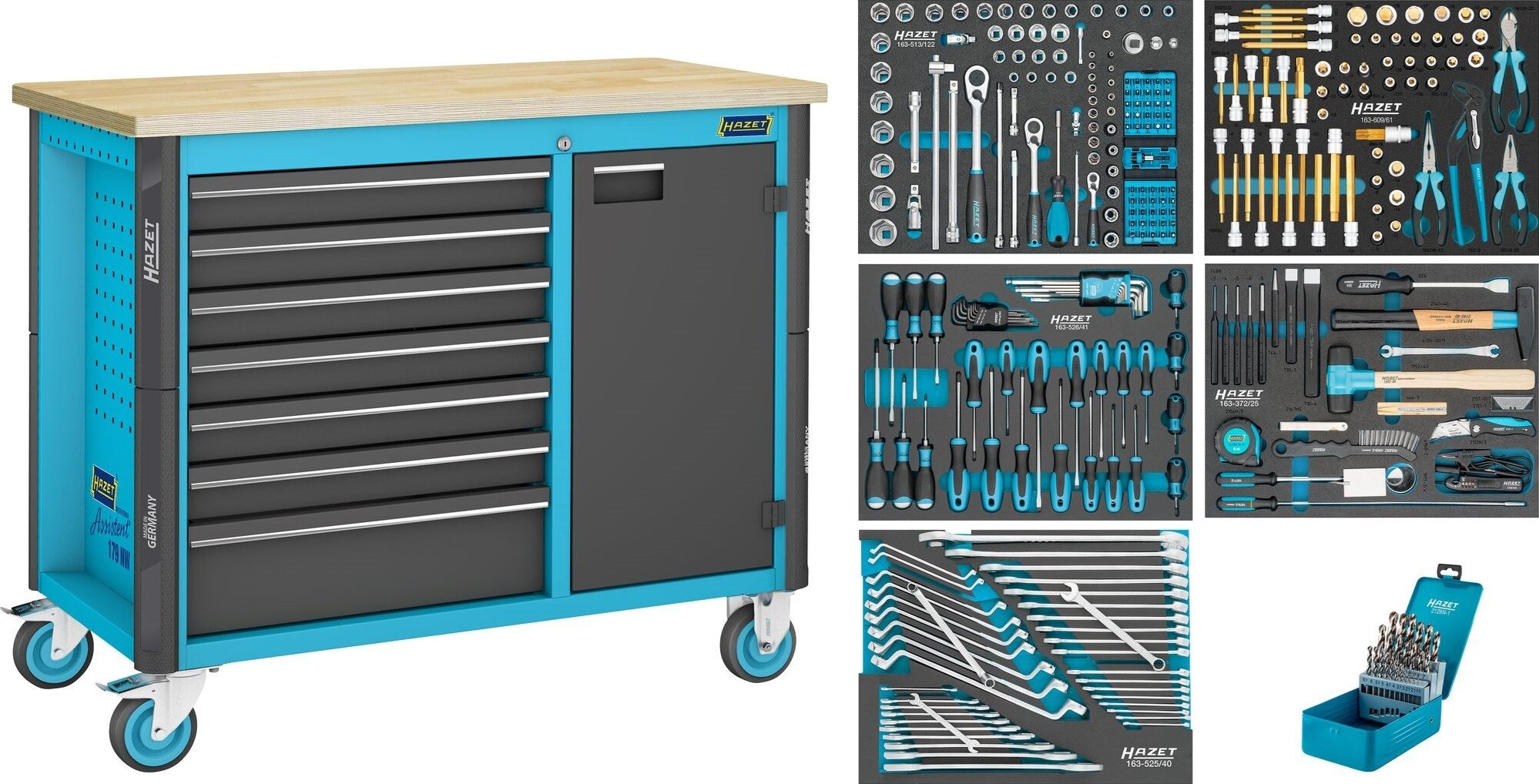 Hazet 179NW-7/314 Gereedschapswagen gevuld 314-delig