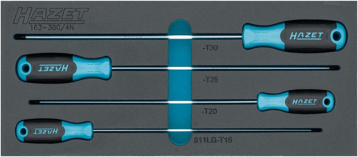 Hazet 163-380/4N Schroevendraaierset TORX&reg; Binnen-TORX&reg;-profiel 4-delig
