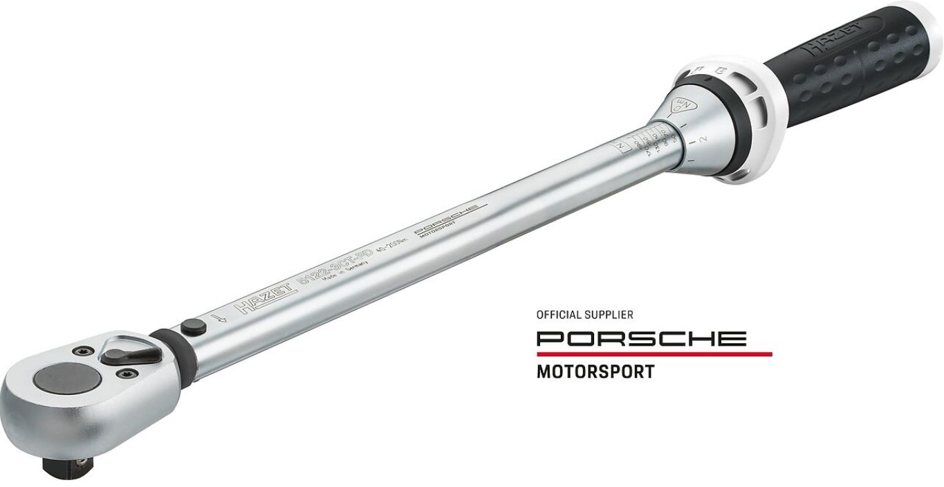 Hazet 5122-3CT-PD Porsche Motorsport – Racing Tool Line 1⁄2″ Momentsleutel ∙ 40 – 200 Nm ∙ ±3