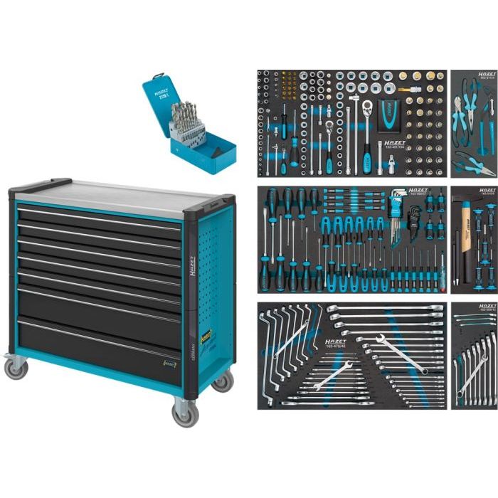 Hazet 179NXXL-7/343 Gereedschapswagen gevuld 343-delig + accessoires