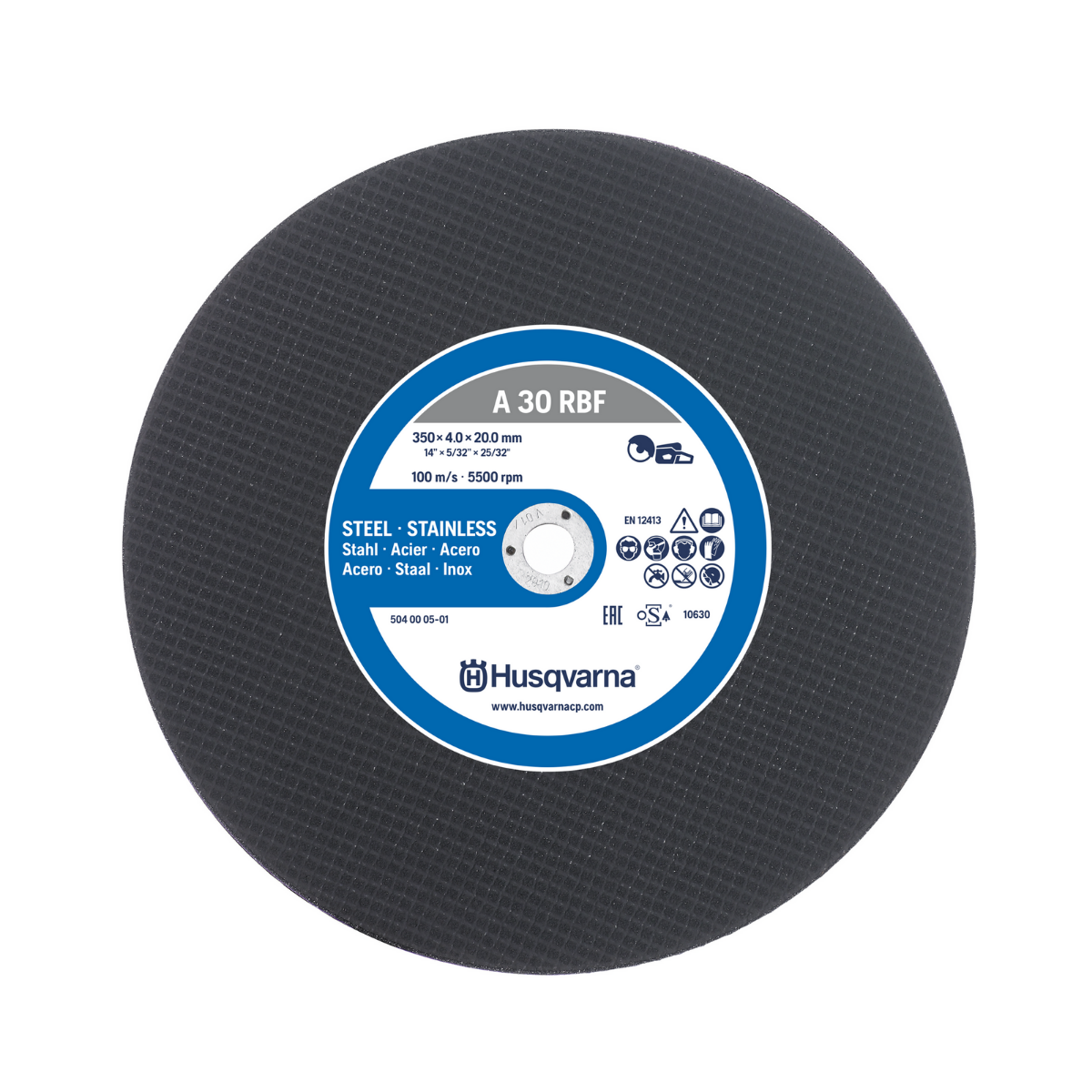 Husqvarna 504000401 Doorslijpschijf Metal A 30 RBF 300 x 3.5 x 20 mm