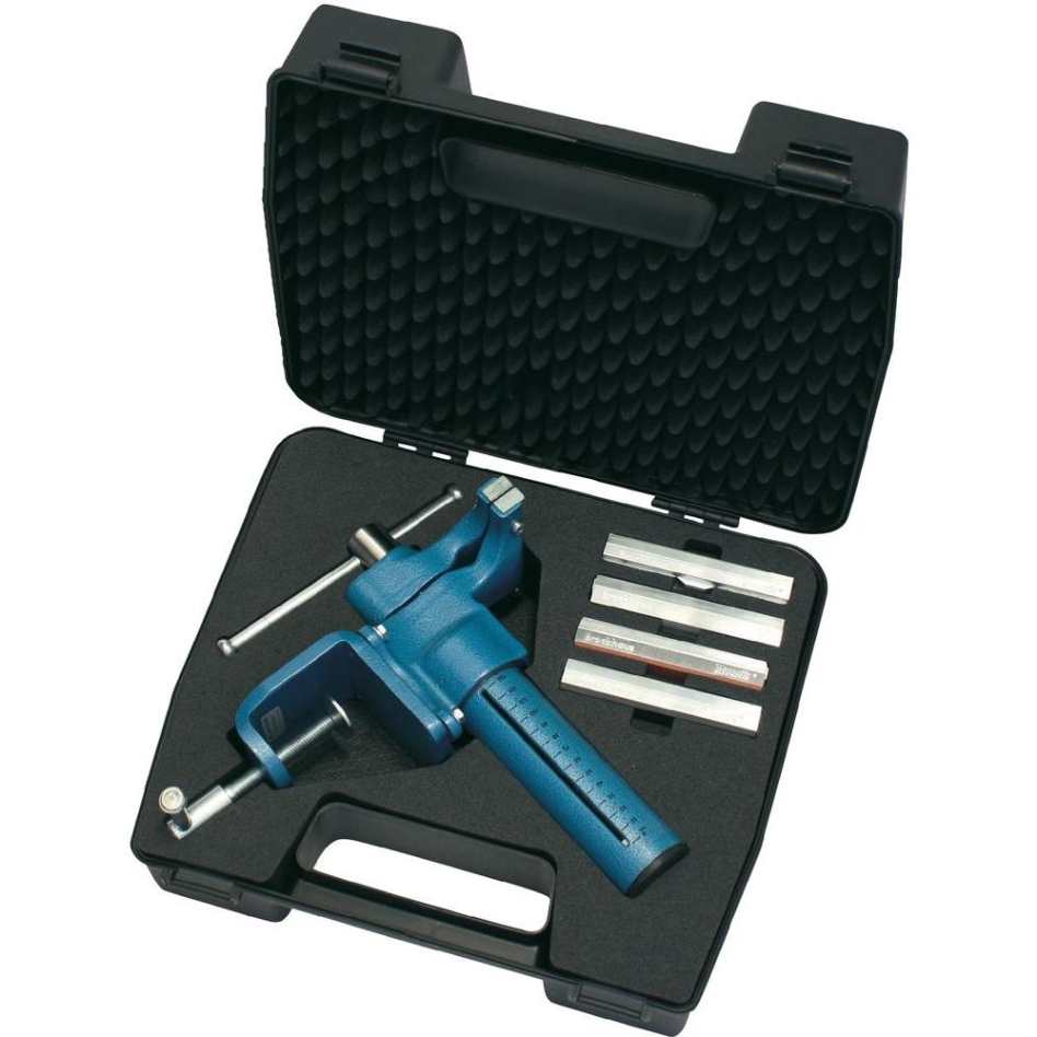 Heuer Brockhaus 118003 Compacte bankschroef set met tafelklem en beschermende bekken - 120mm